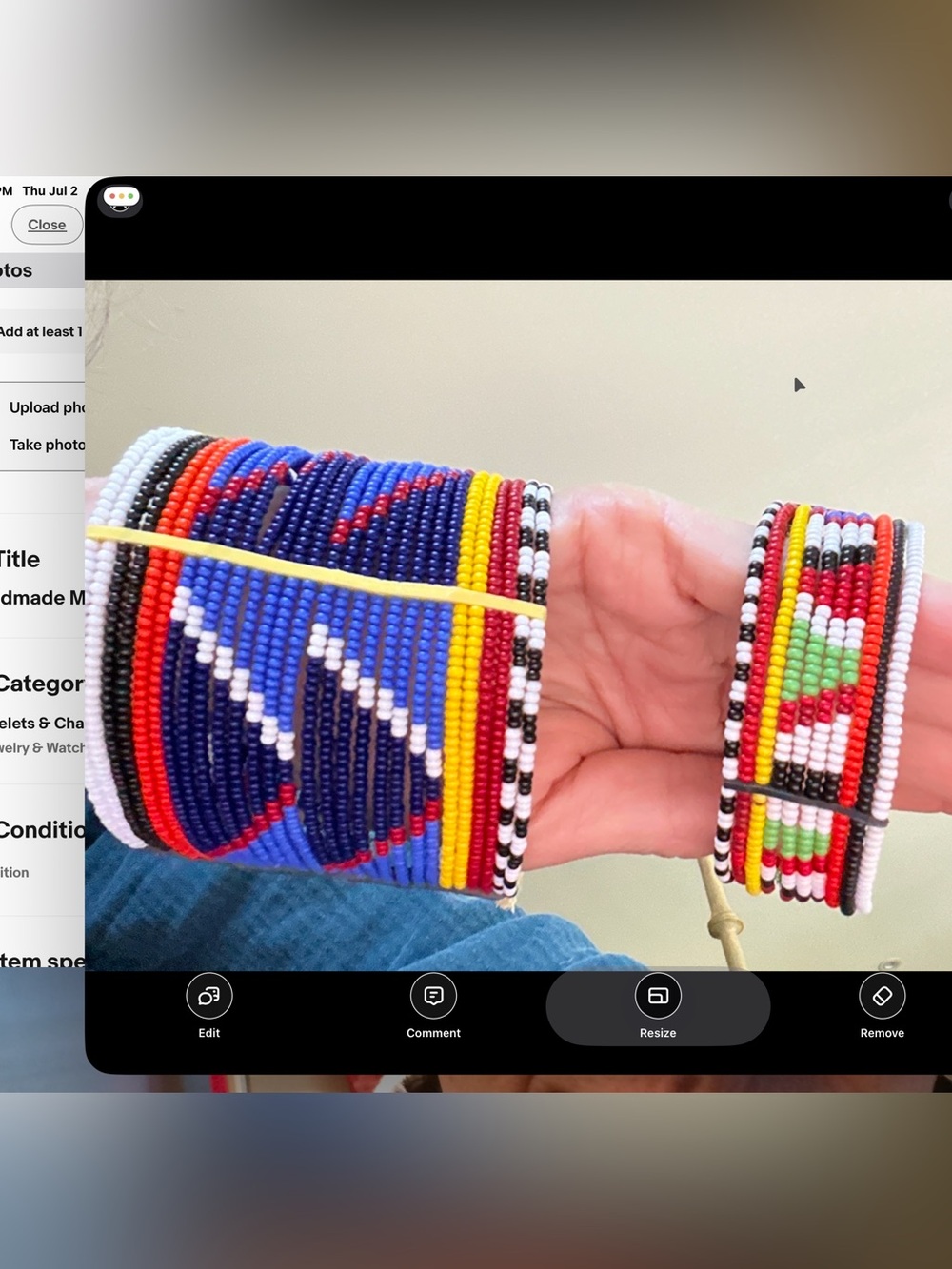 Handmade Maasai Beaded Bracelet Set African Tribal Kenya Artisan